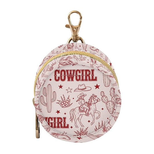 Western Cowgirl Cactus Pink Print Pacifier Holder Case for Diaper Bag Portable Travel Pacifier Storage Case with Clip Newborn Baby Pouch for Baby Boys Girls Purse Outdoor