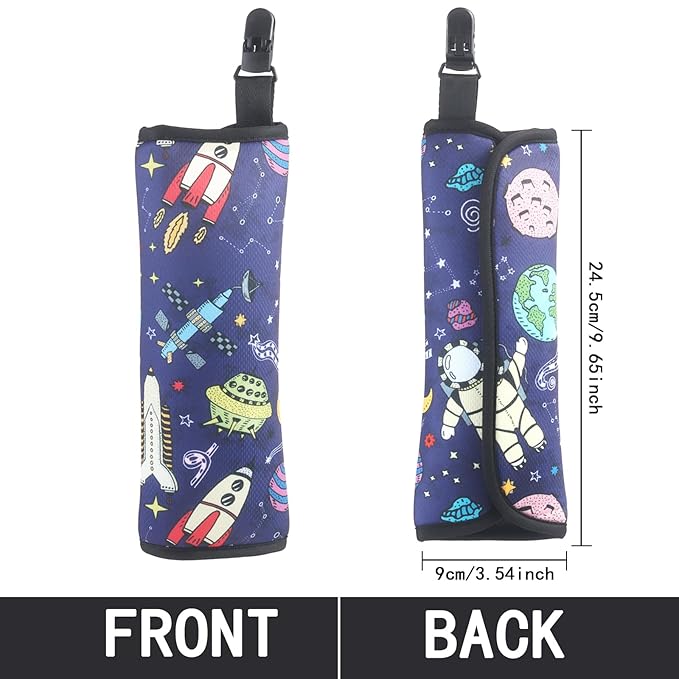 Car Seat Belt Pillow for Kids with Clips,Seat Strap Belt Covers Pad Cushion,Car Seatbelt Cover Pillows for Toddlers(Space Blue)
