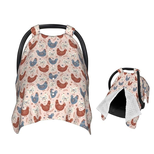 Halloween Cute Cartoon Bat Baby Car Seat Canopy and Nursing Cover for Breastfeeding Multi-Use Cover Lightweight Infant Stretchy Carrier Carseat Winter Cover for Newborn Girls Boys