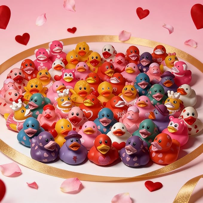 48PCS Rubber Ducks in Bulk Rubber Ducks for Jeeps Ducks Gift Exchange Baby Bath Toys Party Favors