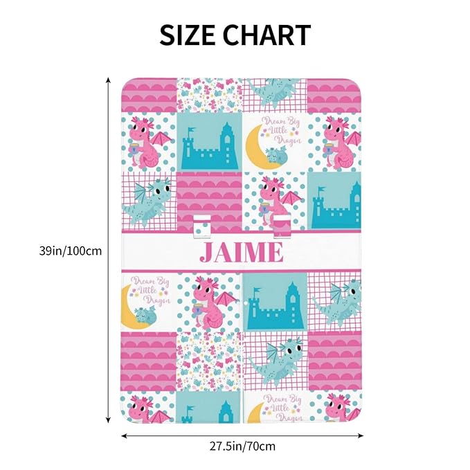 Personalized Baby Car Seat Canopy for Girls, Custom Name Baby Car Seats Covers for Babies, Opening Minky Nursing Breastfeeding Stroller Cover Infant Carseat Canopies for Newborn (Cute Dragon Pink)