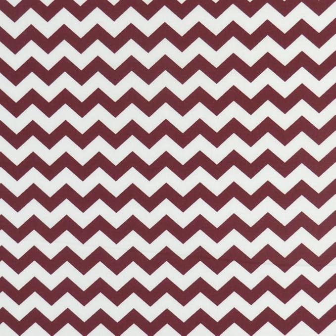 SheetWorld Fitted 100% Cotton Percale Pack N Play Sheet Fits Graco Square Play Yard 36 x 36, Burgundy Chevron Zigzag, Made in USA
