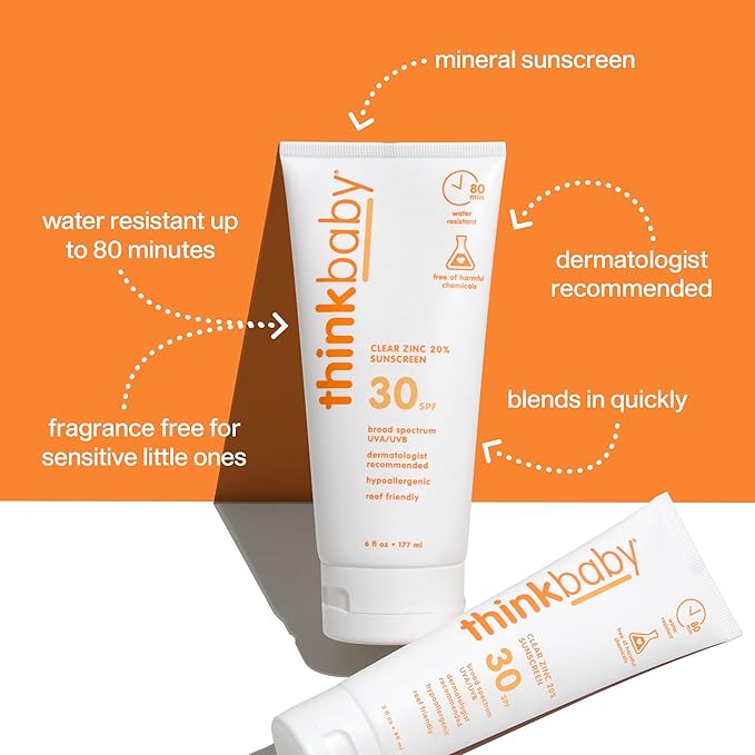 Think Sport Clear Zinc Sunscreen SPF 30, 6 FZ
