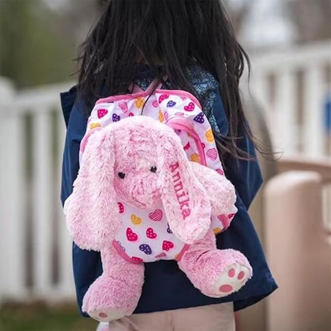 Personalized Plush Stuffed Bunny Animal Toy for Kids, Embroidered Bunny Easter Gifts Bunny Doll Easter Gift Toddler Toys Newborn Toys For Baby Welcome Parties, Easter, Thanksgiving, Christmas