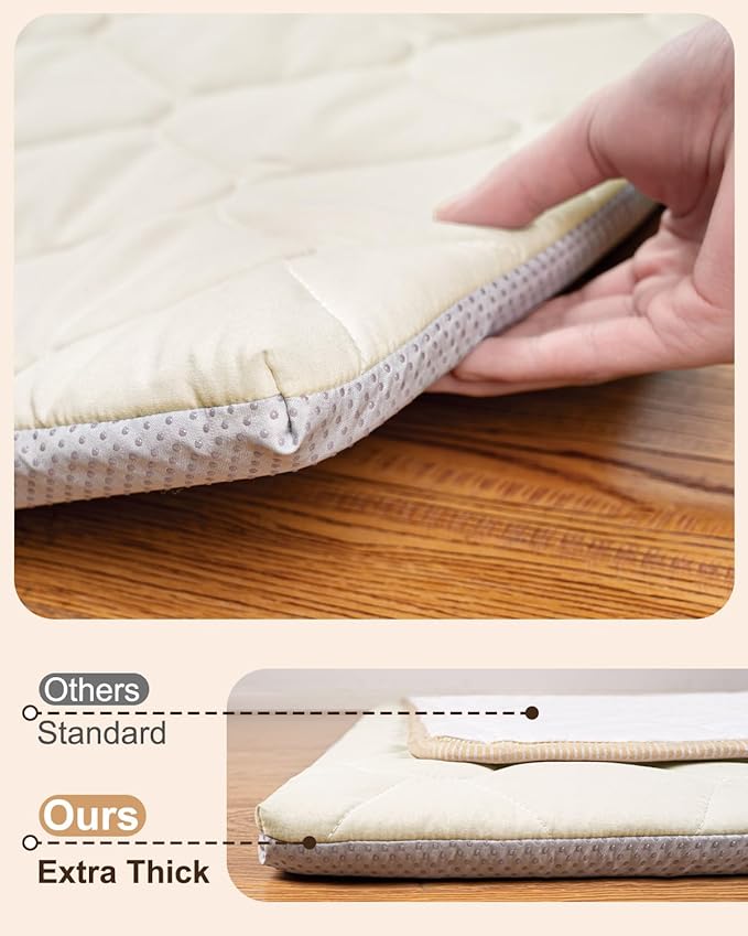 Foam Baby Play Mat 50x50, Removable and Machine Washable Cover, Thicken Cushioning Playmat and Perfect for Playpen, Non-Slip Bottom, Easy to Clean for Infants, Toddlers & Babies(Light Gray)