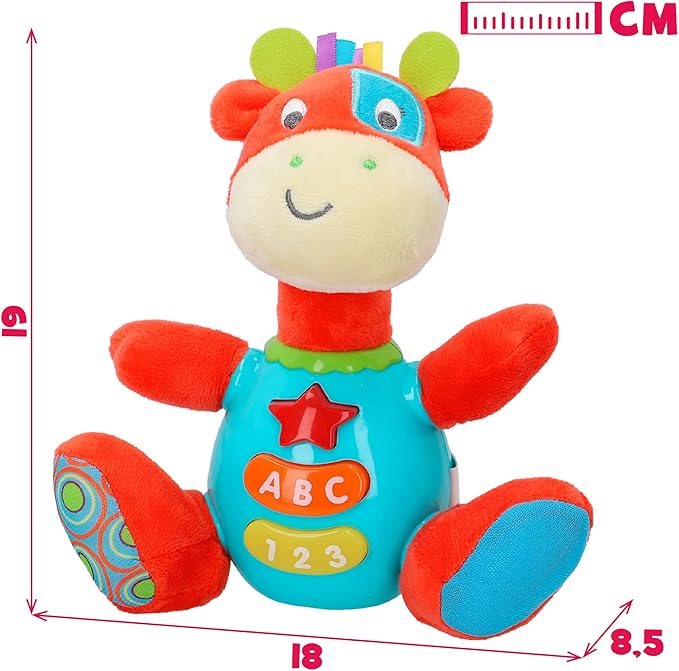 winfun 85177 Jirafa with colorful lights, Spanish language, color/model sorted