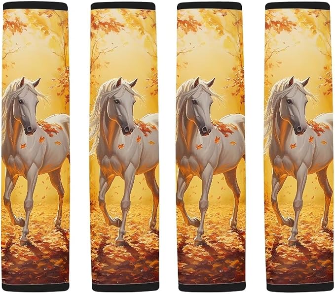 AFPANQZ Horse Steering Wheel Cover for Women Sweat Absorbing Non-Slip Steering Wheel Protection Case Machine Washable Elastic Flexible Universal 14 to 15 inch