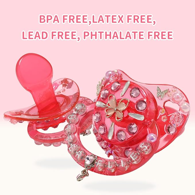 CutiePlusU Adult Sized Pacifier Dummy Crystal DIY Handmade