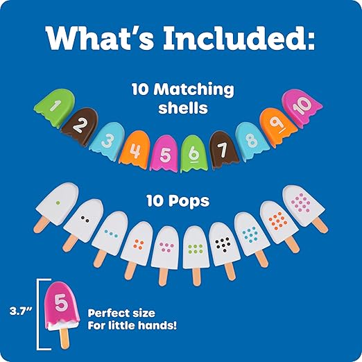 Learning Resources Smart Snacks Number Pops - Sorting Toys, Stacking Montessori, Classroom Must Haves, Math Manipulatives, Matching Games, Fine Motor Preschool, Speech Therapy