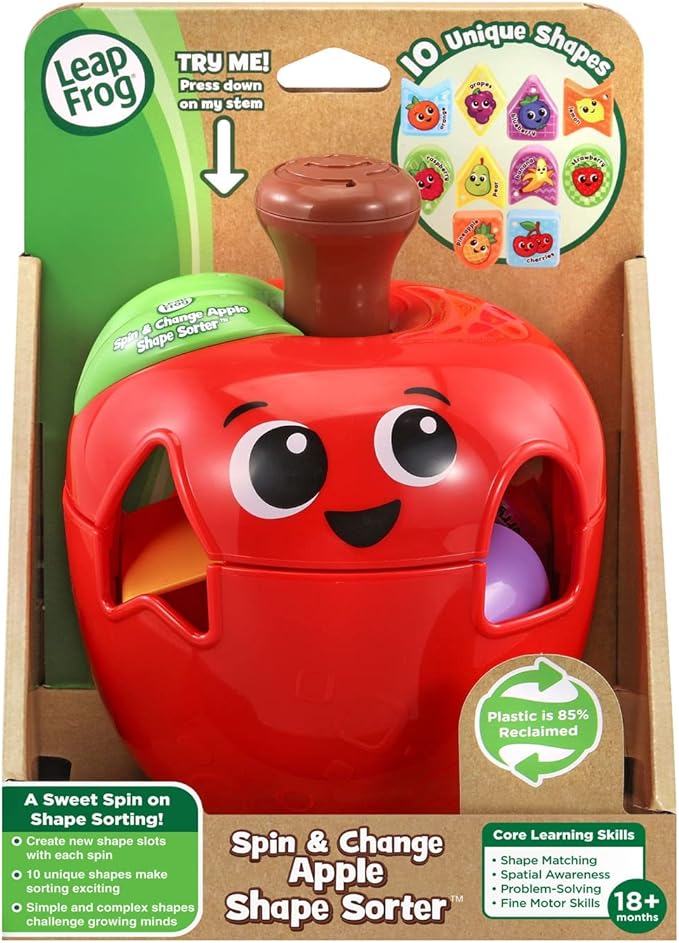 LeapFrog Spin and Change Apple Shape Sorter