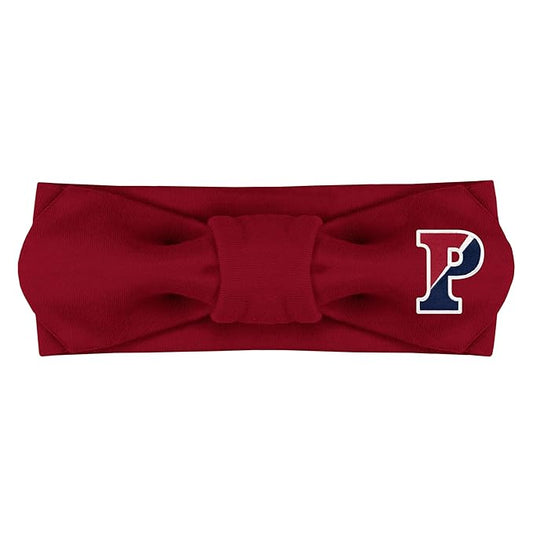 Creative Knitwear Pennsylvania Quakers Infant Girls Crimson Solid Hair Knot Headband Embroidered Logo - Size Newborn - 4T