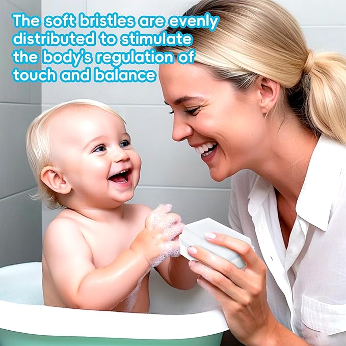 Cradle Cap Brush for Babies, 5Pcs Cradle Cap Treatment Set with Soft Bristle Brushes Silicone Scrubber Long Comb for Newborn Bathing Essentials Baby Brush and Comb Set (White)