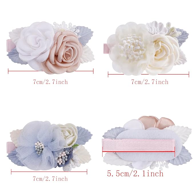 Flower Hair Clip BFNAAgirl Baby Girl Hair Bows Hair Accessories Alligator Clips for Infants Toddlers Gift (one size, flower8265)