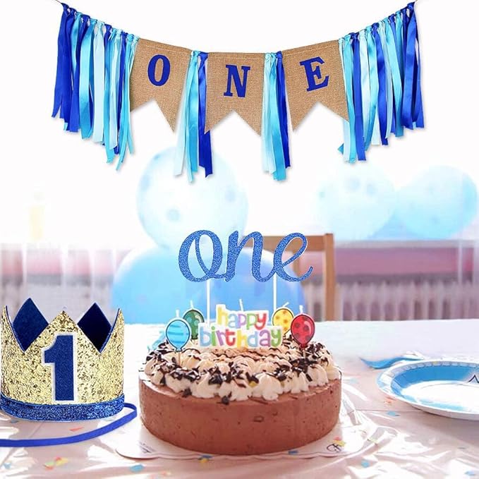 Boy Girl Birthday Crown, Prince Princess Birthday Hat Headband Tiara Crown Cake Photo Prop Party Decorations