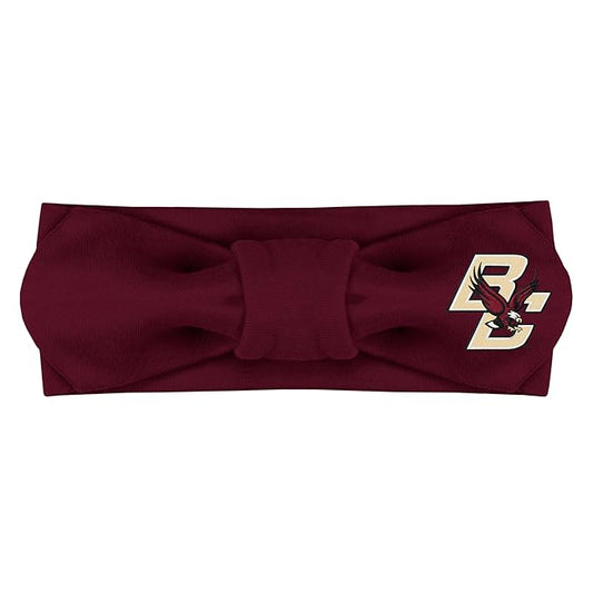 Creative Knitwear Boston College Eagles Infant Girls Maroon Solid Hair Knot Headband Embroidered Logo - Size Newborn - 4T