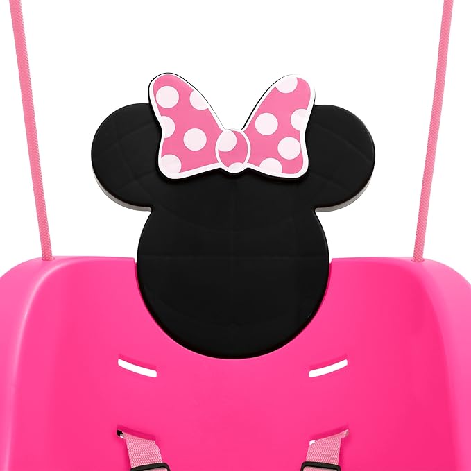 Disney Minnie Mouse 2-in-1 Outdoor Swing by Delta Children – for Babies and Toddlers – Full Bucket Seat