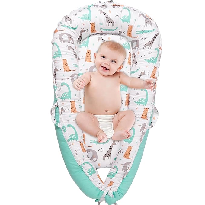 Viviland Baby Lounger Snuggle Me Lounger Fits 0-24 Months Newborn Infant Babies, Dinosaur