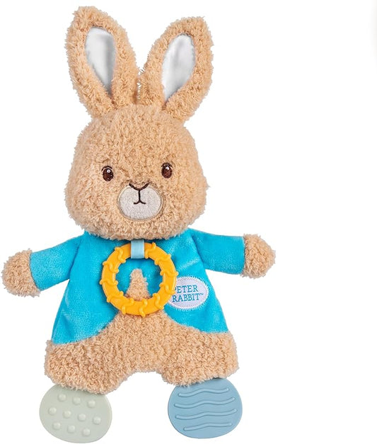 Kids Preferred Beatrix Potter Peter Rabbit Flat Sensory Blanky Interactive Baby Teether Toy with Crinkle Sounds, Soft Textures, Bright Colors, and BPA-Free Materials for Safe and Fun Sensory Play