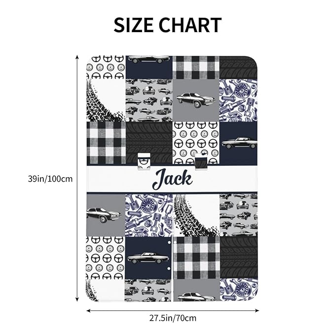 Personalized Baby Car Seat Canopy for Babies, Custom Name Car Seat Covers for Baby Boy, Opening Minky Nursing Breastfeeding Cover for Infant, Carseat Canopies for Newborn (Car Blue)