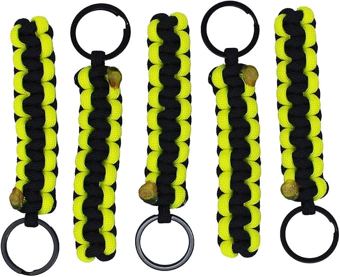 BubbasGarageTv - Large Heavy Duty Paracord Zipper Pulls (Neon Yellow)