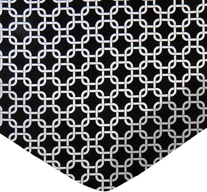 SheetWorld Fitted Pack N Play Playard Sheet 36x36, Fits The Graco Tot Bloc, Delta Children Playard, and All 36 x 36 Mattresses, 100% Cotton Woven, Black Links, Made in USA