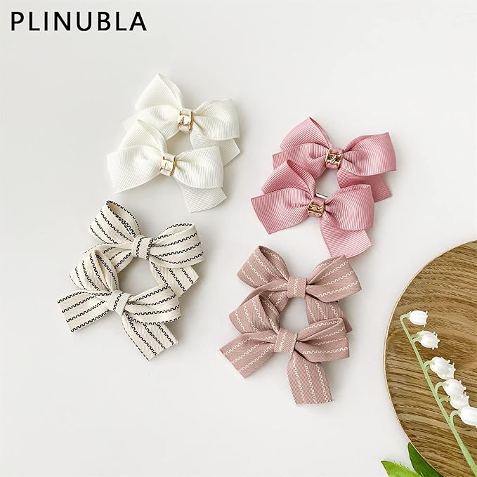 8PCS Baby Girl Dog Gift Wrap Hair Bow Clips Barrettes, Assorted Hair Accessories Alligator Clip for Little Girls Toddler Kids Teens