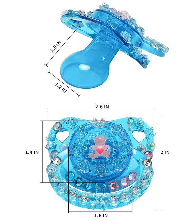 CutiePlusU Adult Sized Pacifier Dummy Crystal DIY Handmade