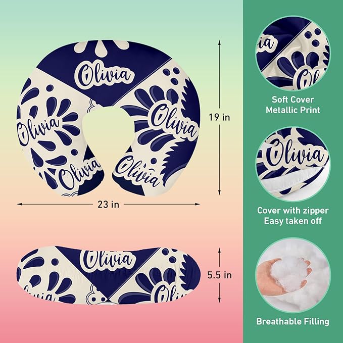 Custom Car Seat Covers for Babies - Breathable Baby Car Seat Cover for Girls Boys, Kick-Proof Newborn Carrier Canopy Stretchy Stroller Cover for 4 Seasons Deep Blue Flower