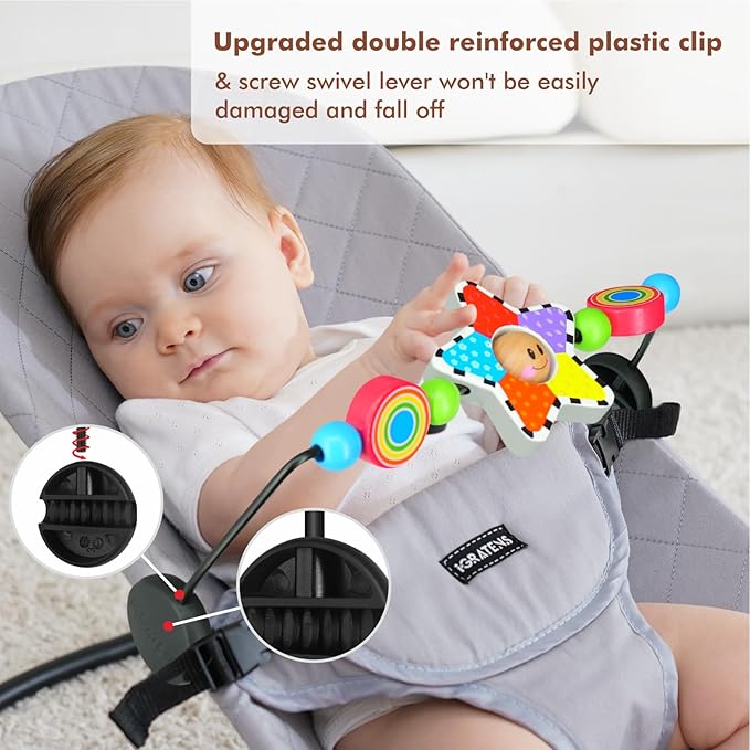iGRATENS Baby Bjorn Bouncer Toy Bar, Toy for Baby Bouncer Soft & Bliss, Easy to Attach and Remove, Child-Friendly Materials, Exciting Design for Curious Babies, Pentagram