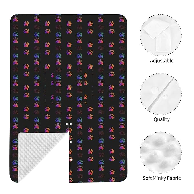 Neon Seamless Colorful Dog Paw Baby Car Seat Canopy and Nursing Cover for Breastfeeding Multi-Use Cover Lightweight Infant Stretchy Carrier Carseat Winter Cover for Newborn Girls Boys