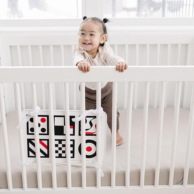 Baby Mirror, Large, Double-Sided with High Contrast Images, Baby Safe Mirror Perfect for Cribs, NICU Approved, Shatterproof, Medical Grade Rubber, Hospital Recommended, Bestselling Toy for Babies