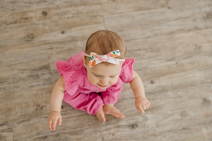 Copper Pearl Ribbon Baby Bow Siena