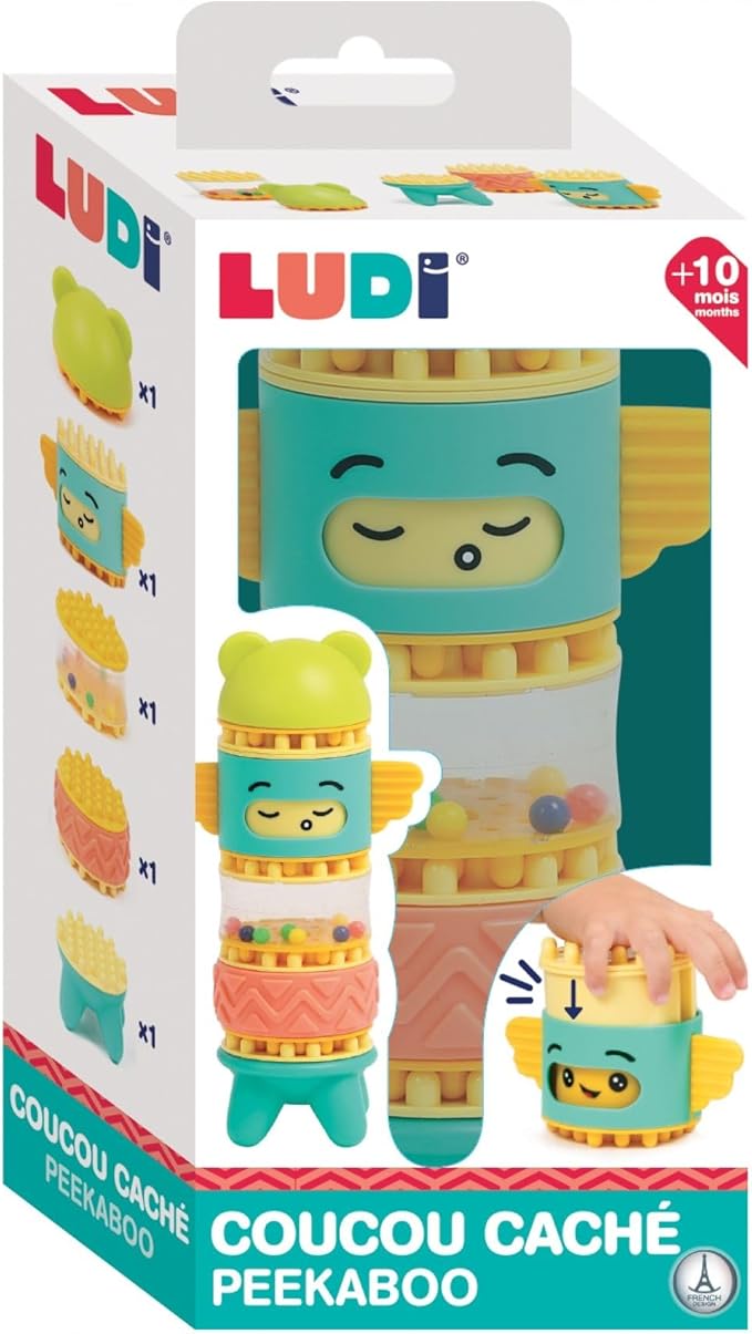 Ludi - PICOTON Hidden Cuckoo Clock - Building and Learning Game - Develops Motor Skills - From 10 Months, Black