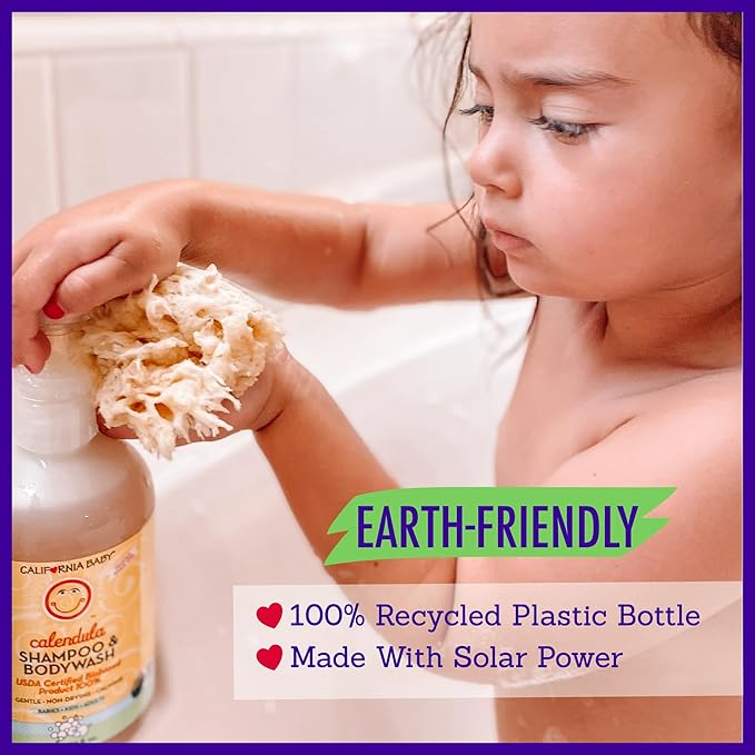 California Kids Shampoo + Body Wash | Calendula | Soothing Skin Care for Kids + Teens| 100% Plant-Based | Lavender Scent | Hypoallergenic | 19 oz