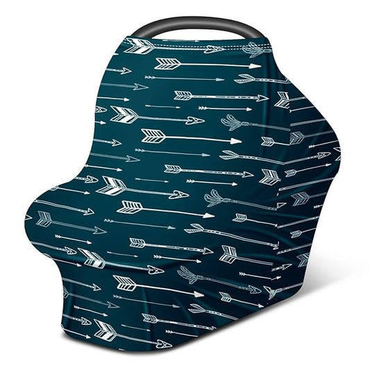 Baby Car Seat Stroller Covers Indian Arrows Nursing Cover Breastfeeding Scarf Soft Breathable Stretchy Coverage Carseat Canopy Cover for Boys and Girls Soft Breathable Multi Use