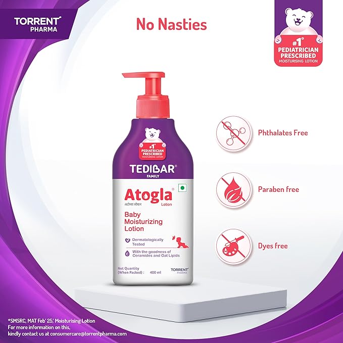 YMPIGOY Atogla Curatio Lotion for Baby, 400ml Intense Moisturizing Baby Lotion for All Skin Types, Protects Against Rashes & Prevents Skin Irritation for Soft and Healthy Skin