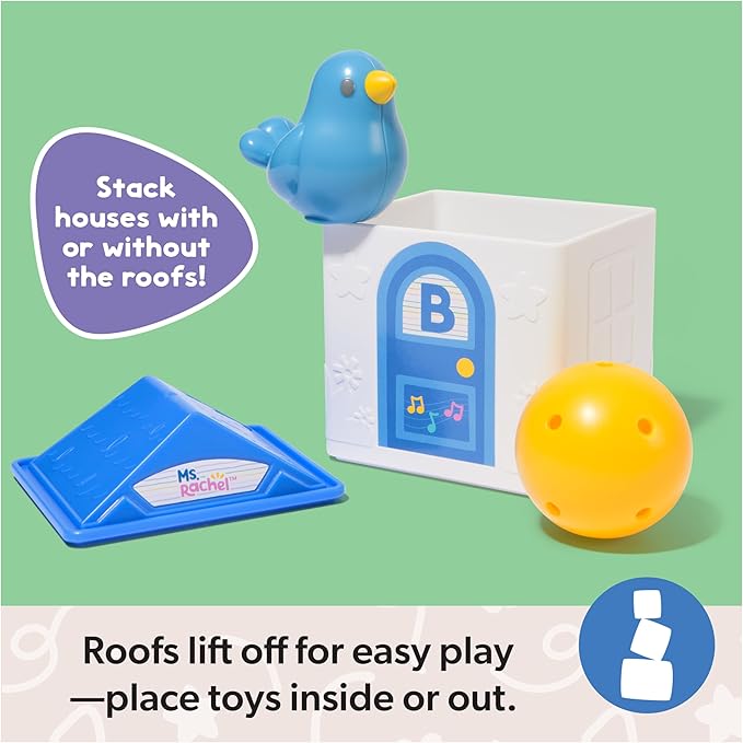 Ms. Rachel Official Learning Stacking House with 6 Surprises to Discover, Educational Toys & Toddler Toys for Girls & Boys Ages 18 Months to 3+ Years