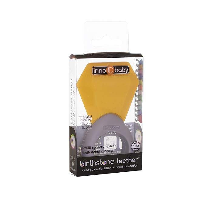 Innobaby TEETHIN' Smart Birthstone Ring TEETHER - November (Citrine)