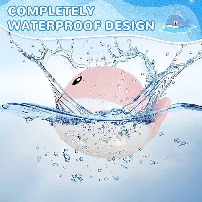Gigilli Baby Girl Bath Toys, Light Up Whale Sprinkler Bath Toys for Kids Ages 1-3, Pool Water Table Bathtub Fountain Toy for Toddler 6-12 Months, Easter Basket Stuffers Birthday 1 Year Old Girls Gifts