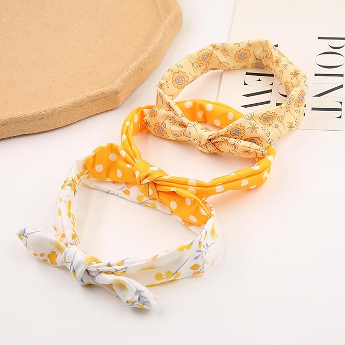KIDOCHEESE Baby Headbands Soft Stretchy Baby Girl Bows Newborn Infant Toddler Headwrap Hair Accessories