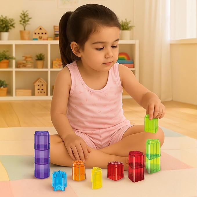 Imagimake Bath Blocks Baby Toys | Leaps & Bounds Bath Toy for Toddlers 12+ Months | Learning Toy for Toddler & Infant | 3-in-1 Play & Learn | Strain, Stack & Learn Numbers | Gift for Kids 1+ Year Old