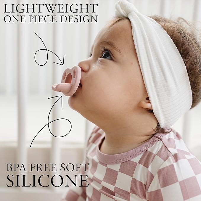 Pacifier – Soft Silicone – 0-36 Months – BPA Free – Natural Latch – Lightweight, Dishwasher Safe – for Newborns, Infants, Toddlers