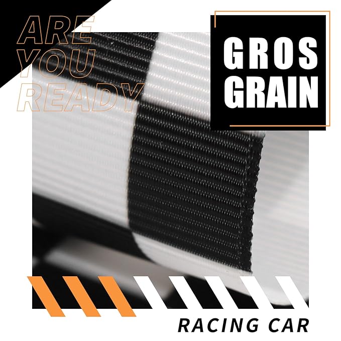Black Hair Bows for Girls Racing Checkered Baby Bow Checkered Flag White Bow Elastic Nylon Headband for Infant Toddler Newborn Hair Accessories Gift