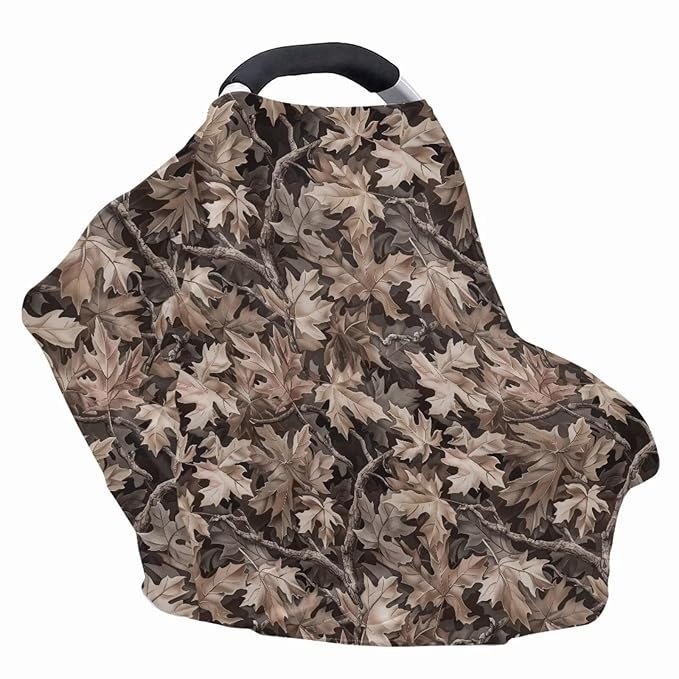 Camo Hunting Baby Stuff Car Seat Cover for Baby Carseat Covers for Girl Boy Stretchy Soft Breathable Breastfeeding Infant Car Seat Canopy Carrier Cover