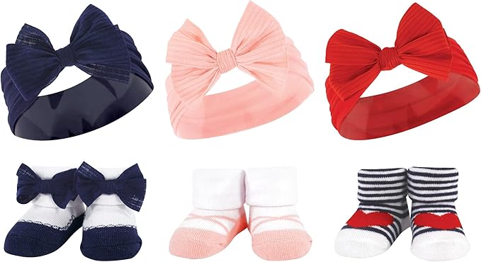 Hudson Baby Girl's Headband and Socks Giftset