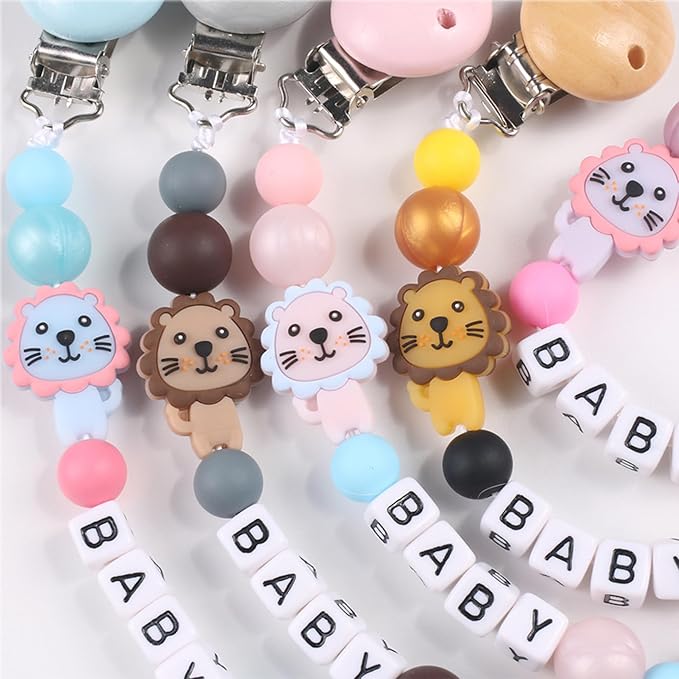 Custom Pacifier Clip with Customized Name Customized Stroller Clip Holder with Name Personalized Pacifier Holder