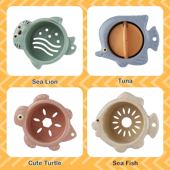 Holady Bath Toys Suitable for Kids Aged 1-3 Childrens Early Education Toys Beach Water Toys for 12-18 Months Baby and Toddler