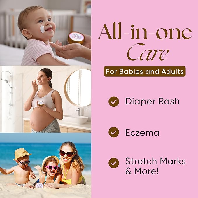 Eat My Face Baby & Mom Beef Tallow Cream – Gentle Enough for Newborns, Powerful Enough for Mom | Grass Fed, Organic | Soothes Eczema, Diaper Rash & Stretch Marks, 4 oz