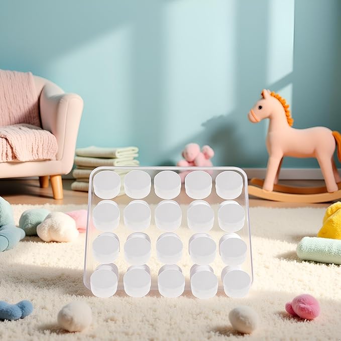 20Pcs White Rattle Box Noise Maker Insert Squeaker Plastic Ring Box Repair Fix Rattle Accessories (20mm) Rattles and Plush Rings