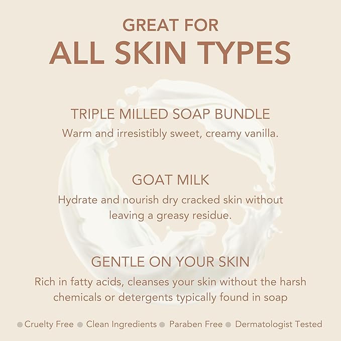 Dionis Goat Milk Vanilla Bean Bar Soap 6 oz (Pack of 1)